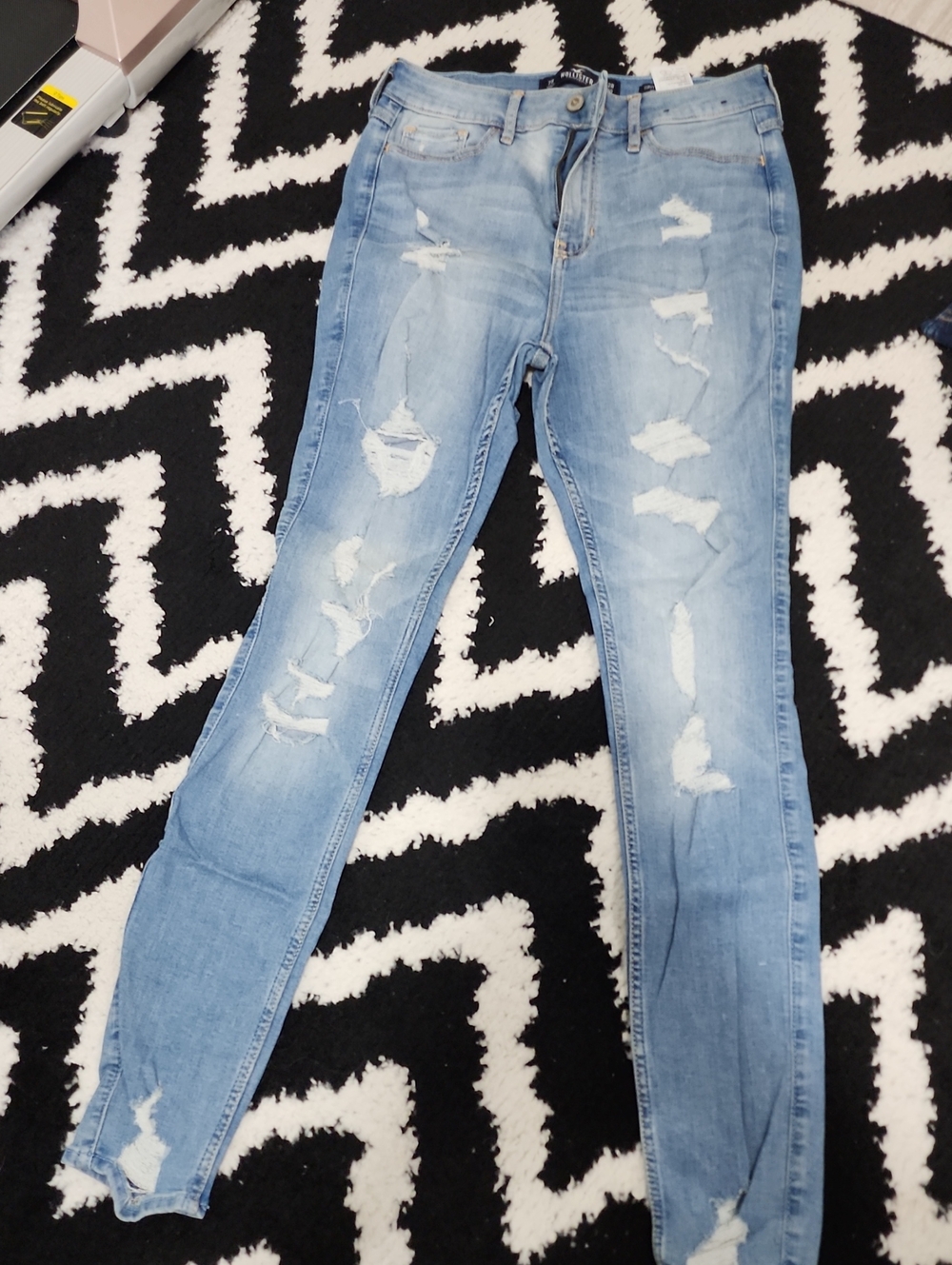 Hollister Light Blue Ripped Skinny Jeans
